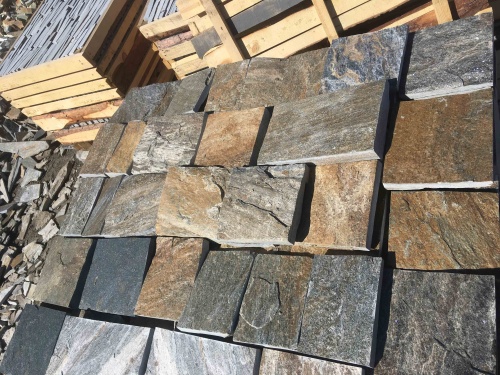 Плитка пилёная златолит Уральский для цоколя, отмостки купить в Ступино