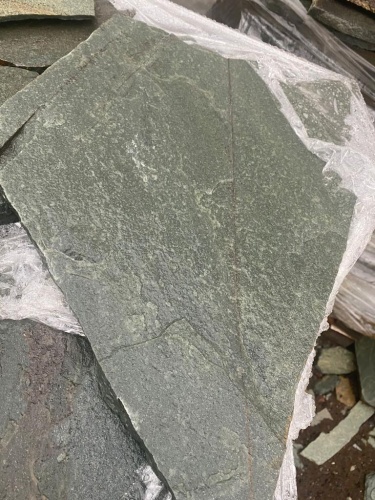 Плитняк златолит зелёный для цоколя, отмостки купить в Ступино