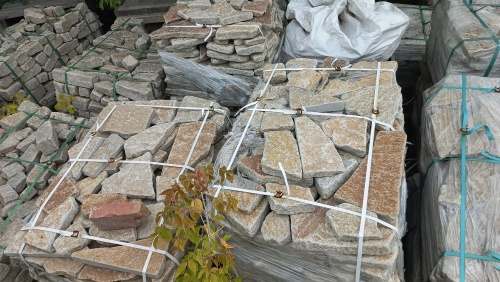 Гранитный плитняк галтованный для парковки купить в Ступино