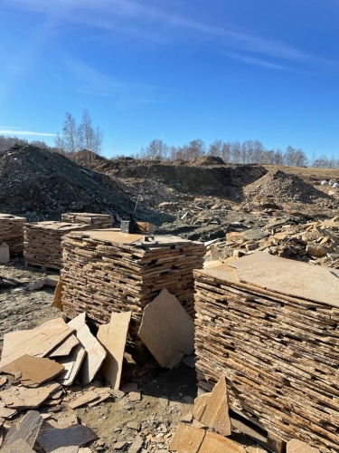 Плитняк златолит жёлтый золотистый для фасада 1,5-3см купить в Ступино