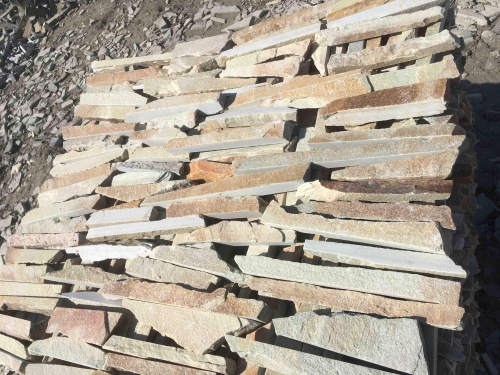 Горбушка златолит золотистый для облицовки купить в Ступино