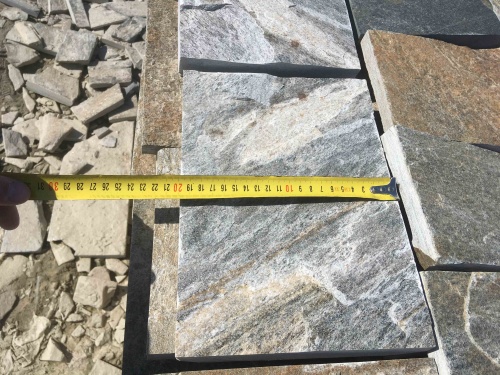 Плитка пилёная златолит Уральский для цоколя, отмостки купить в Ступино